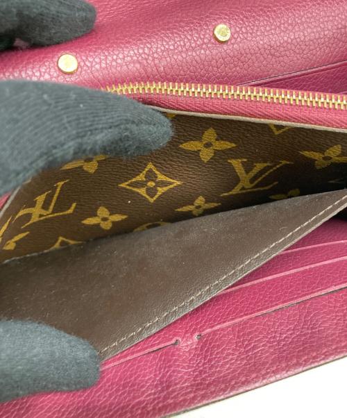 LOUIS VUITTON（ルイ ヴィトン）LOUIS VUITTON (ルイ ヴィトン) 長財布　ポルトフォイユ・パラス ブラウン×レッドの古着・服飾アイテム