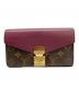 LOUIS VUITTON（ルイ ヴィトン）の古着「長財布　ポルトフォイユ・パラス」｜ブラウン×レッド
