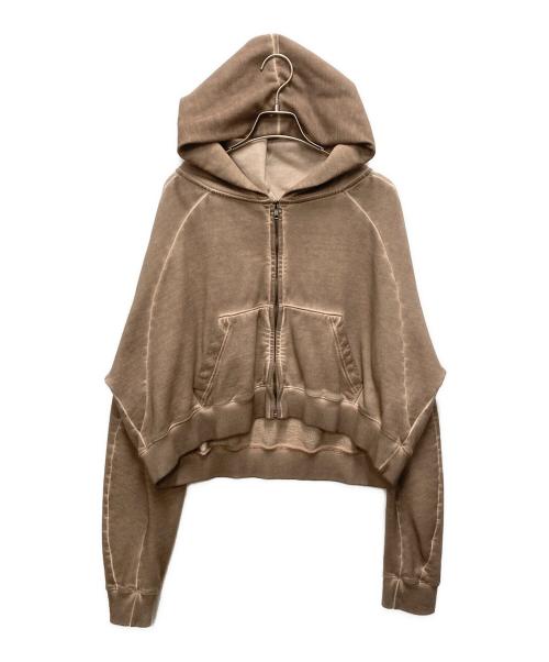 i fell lucky（アイ フィール ラッキー）i fell lucky (アイ フィール ラッキー) ジップパーカー ブラウン サイズ:SIZE Lの古着・服飾アイテム