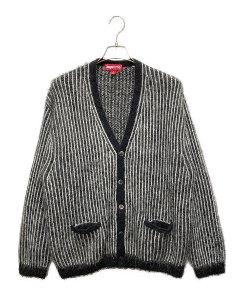 SUPREME（シュプリーム）SUPREME (シュプリーム) ニットカーディガン ブラック×ホワイト サイズ:SIZE XLの古着・服飾アイテム