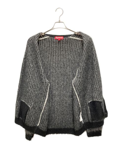 SUPREME（シュプリーム）SUPREME (シュプリーム) ニットカーディガン ブラック×ホワイト サイズ:SIZE XLの古着・服飾アイテム