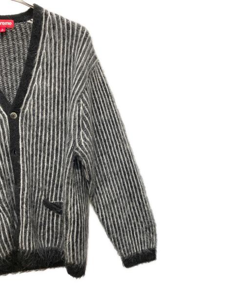 SUPREME（シュプリーム）SUPREME (シュプリーム) ニットカーディガン ブラック×ホワイト サイズ:SIZE XLの古着・服飾アイテム