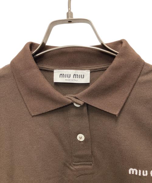 MIU MIU（ミュウミュウ）MIU MIU (ミュウミュウ) 長袖カットソー ブラウン サイズ:SIZE Mの古着・服飾アイテム