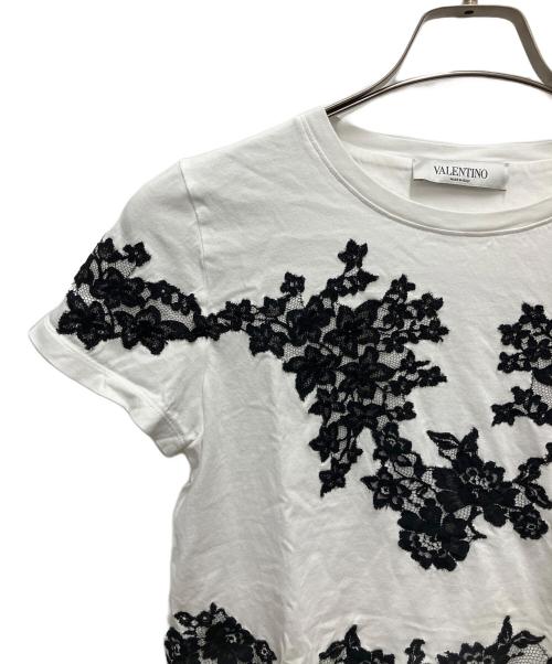 VALENTINO（ヴァレンティノ）VALENTINO (ヴァレンティノ) 半袖カットソー ホワイト×ブラック サイズ:SIZE Sの古着・服飾アイテム