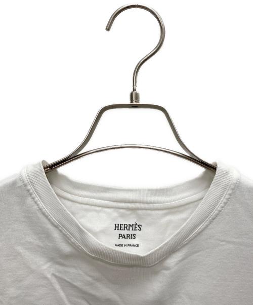 HERMES（エルメス）HERMES (エルメス) 半袖カットソー　L`INSTRVCTION DV ROY ホワイト サイズ:SIZE 38の古着・服飾アイテム