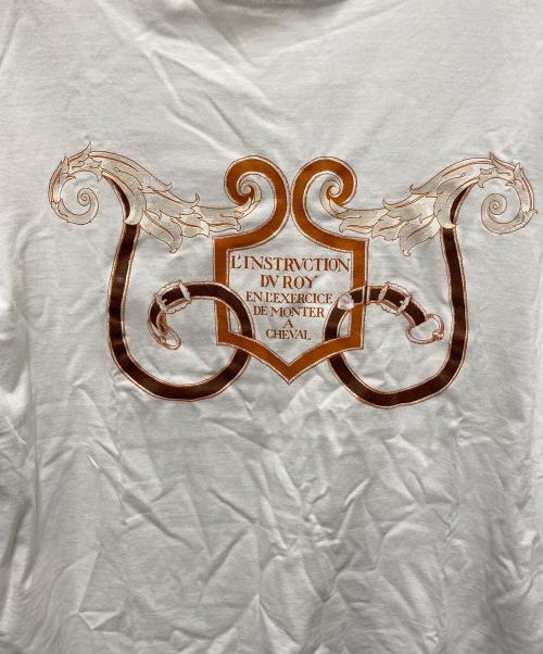 HERMES（エルメス）HERMES (エルメス) 半袖カットソー　L`INSTRVCTION DV ROY ホワイト サイズ:SIZE 38の古着・服飾アイテム