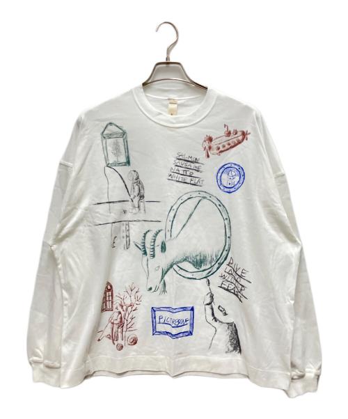 SHINYA KOZUKA（シンヤコズカ）SHINYA KOZUKA (シンヤコズカ) 長袖カットソー ホワイト サイズ:Mの古着・服飾アイテム