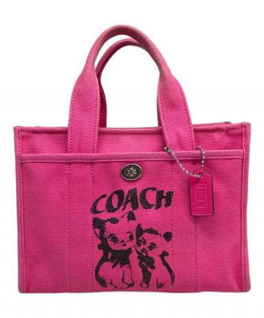 中古・古着通販】COACH (コーチ) トートバッグ ショッキングピンク