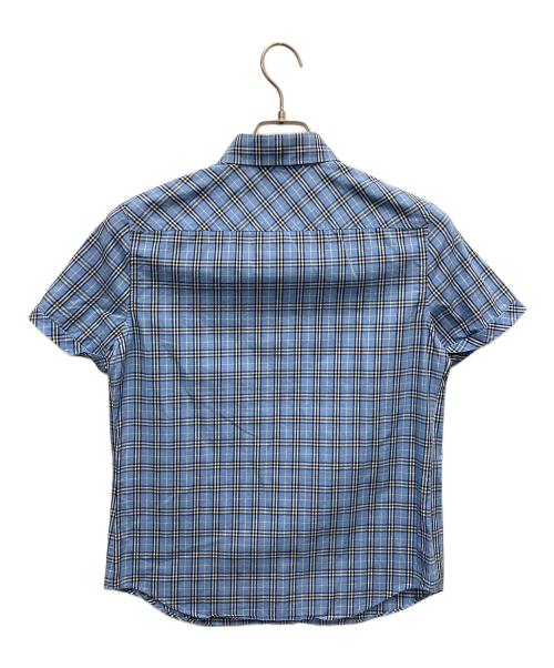 BURBERRY BLUE LABEL（バーバリー ブルー レーベル）BURBERRY BLUE LABEL (バーバリー ブルー レーベル) 半袖シャツ スカイブルー サイズ:SIZE 38の古着・服飾アイテム