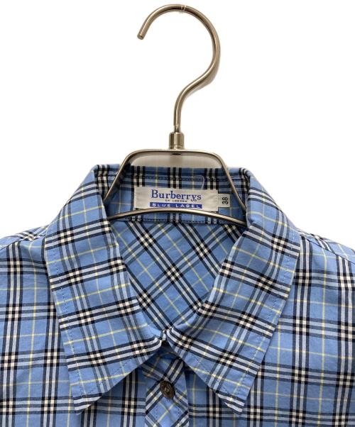 BURBERRY BLUE LABEL（バーバリー ブルー レーベル）BURBERRY BLUE LABEL (バーバリー ブルー レーベル) 半袖シャツ スカイブルー サイズ:SIZE 38の古着・服飾アイテム