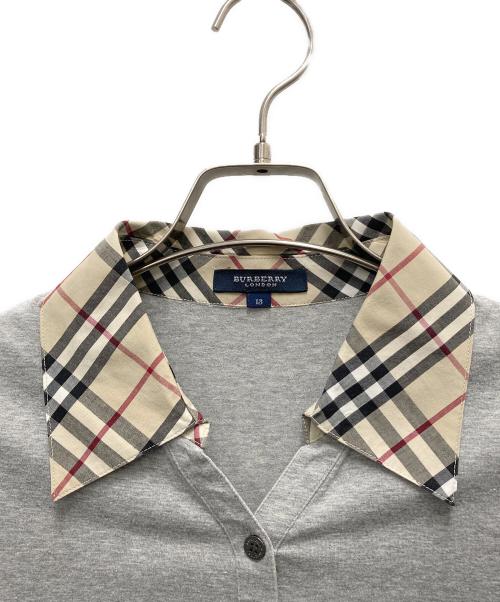 BURBERRY LONDON（バーバリーロンドン）BURBERRY LONDON (バーバリーロンドン) ポロシャツ グレー サイズ:SIZE 13（XL～XXｌ相当）の古着・服飾アイテム