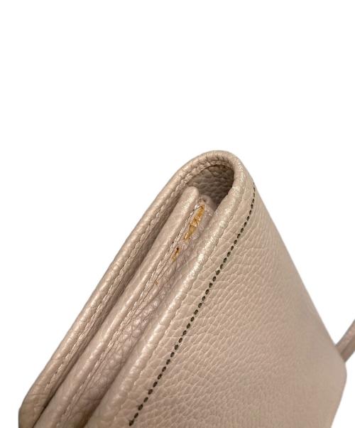 BALENCIAGA（バレンシアガ）BALENCIAGA (バレンシアガ) パンチング加工ウォレット ベージュの古着・服飾アイテム