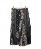 sacaiサカイ）の古着「ラップスカート　21SS Archive Print Mix Skirt」｜ブラック
