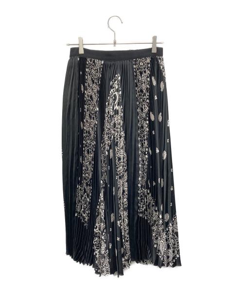 sacai（サカイ）sacai (サカイ) ラップスカート　21SS Archive Print Mix Skirt ブラック サイズ:SIZE 2の古着・服飾アイテム