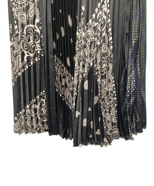 sacai（サカイ）sacai (サカイ) ラップスカート　21SS Archive Print Mix Skirt ブラック サイズ:SIZE 2の古着・服飾アイテム