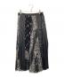 sacai（サカイ）の古着「ラップスカート　21SS Archive Print Mix Skirt」｜ブラック