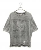 Maison MIHARA YASUHIROメゾン ミハラ ヤスヒロ）の古着「半袖カットソー　24AW Distressed Cat Print T-shirt」｜グレー