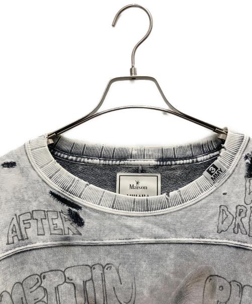 Maison MIHARA YASUHIRO（メゾン ミハラ ヤスヒロ）Maison MIHARA YASUHIRO (メゾン ミハラ ヤスヒロ) スウェット　24AW Distressed Sweatshirt  グレー サイズ:SIZE 46の古着・服飾アイテム