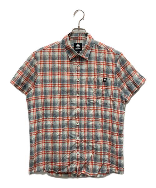 MAMMUT（マムート）MAMMUT (マムート) 半袖シャツ レッド×グレー サイズ:SIZE Lの古着・服飾アイテム
