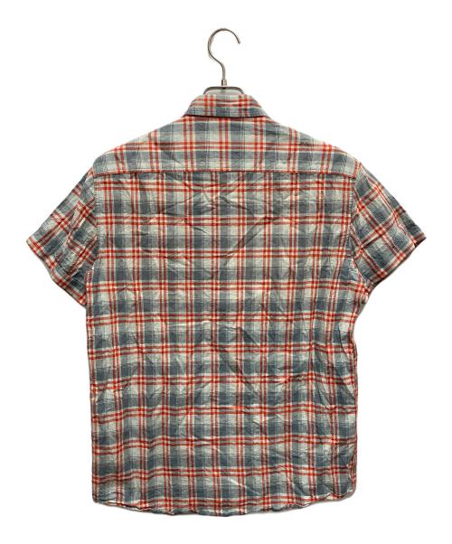 MAMMUT（マムート）MAMMUT (マムート) 半袖シャツ レッド×グレー サイズ:SIZE Lの古着・服飾アイテム