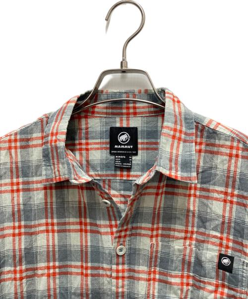 MAMMUT（マムート）MAMMUT (マムート) 半袖シャツ レッド×グレー サイズ:SIZE Lの古着・服飾アイテム