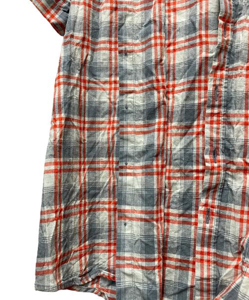 MAMMUT（マムート）MAMMUT (マムート) 半袖シャツ レッド×グレー サイズ:SIZE Lの古着・服飾アイテム