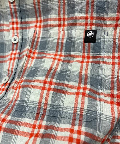 MAMMUT（マムート）MAMMUT (マムート) 半袖シャツ レッド×グレー サイズ:SIZE Lの古着・服飾アイテム