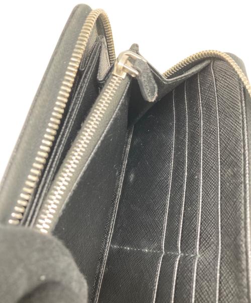 PRADA（プラダ）PRADA (プラダ) ラウンドファスナー長財布 ネイビーの古着・服飾アイテム