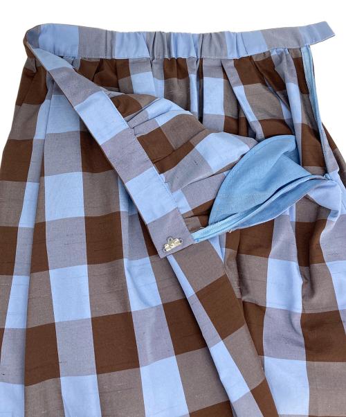 IENA（イエナ）IENA (イエナ) ロングスカート ブルー×ブラウン サイズ:SIZE 34の古着・服飾アイテム