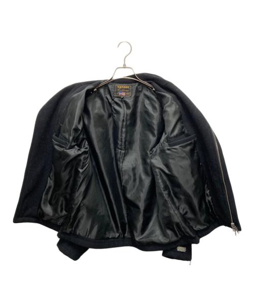 VANSON（バンソン）VANSON (バンソン) ダブルウールライダースジャケット ブラック サイズ:SIZE XLの古着・服飾アイテム