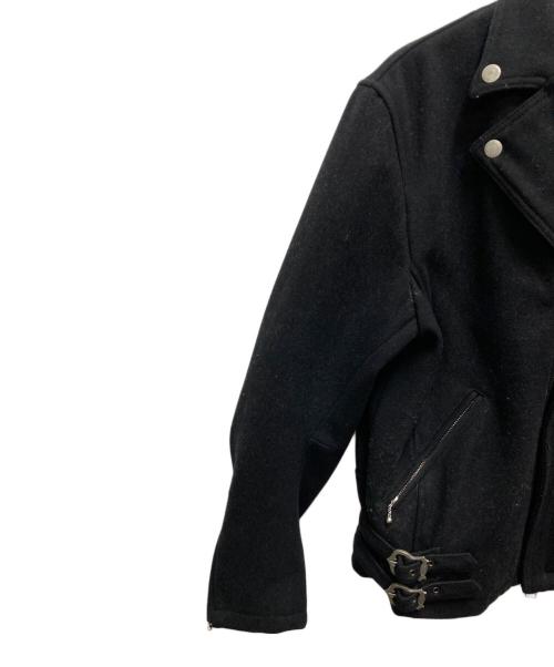 VANSON（バンソン）VANSON (バンソン) ダブルウールライダースジャケット ブラック サイズ:SIZE XLの古着・服飾アイテム