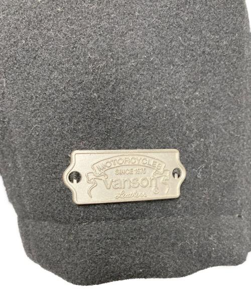 VANSON（バンソン）VANSON (バンソン) ダブルウールライダースジャケット ブラック サイズ:SIZE XLの古着・服飾アイテム