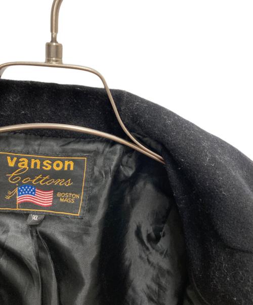 VANSON（バンソン）VANSON (バンソン) ダブルウールライダースジャケット ブラック サイズ:SIZE XLの古着・服飾アイテム