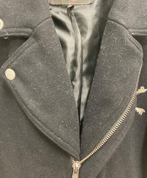 VANSON（バンソン）VANSON (バンソン) ダブルウールライダースジャケット ブラック サイズ:SIZE XLの古着・服飾アイテム
