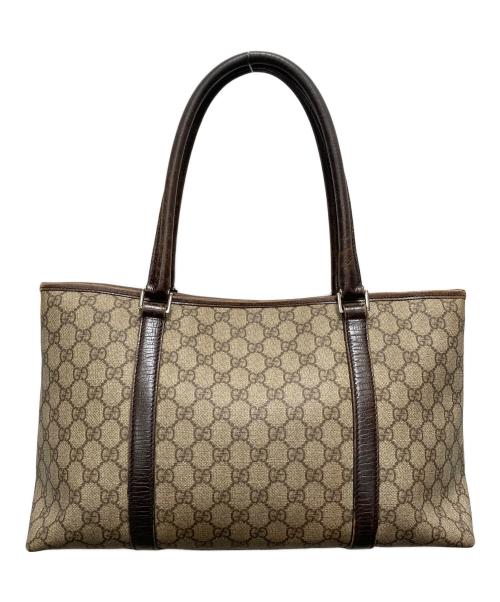 GUCCI（グッチ）GUCCI (グッチ) トートバッグ　GGスプリーム ブラウンの古着・服飾アイテム