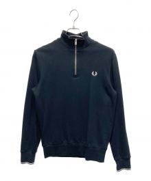 FRED PERRY（フレッドペリー）の古着「ハーフジップスウェット」｜ブラック
