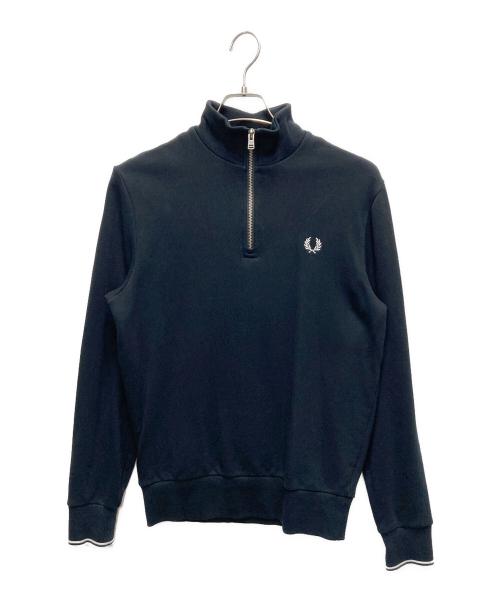 FRED PERRY（フレッドペリー）FRED PERRY (フレッドペリー) ハーフジップスウェット ブラック サイズ:SIZE Sの古着・服飾アイテム