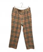 BURBERRYバーバリー）の古着「ウールパンツ　ノバチェック」｜ベージュ