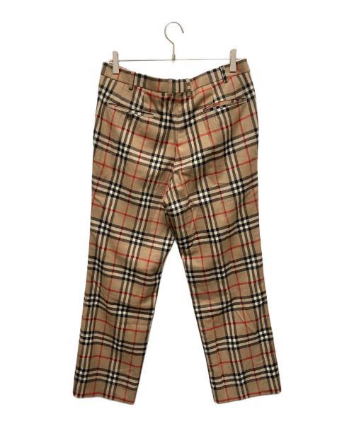BURBERRY（バーバリー）BURBERRY (バーバリー) ウールパンツ　ノバチェック ベージュ サイズ:SIZE 91cm (W36)の古着・服飾アイテム