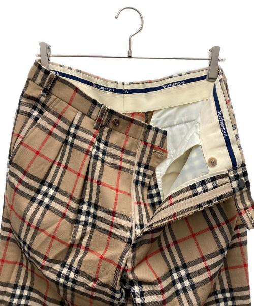BURBERRY（バーバリー）BURBERRY (バーバリー) ウールパンツ　ノバチェック ベージュ サイズ:SIZE 91cm (W36)の古着・服飾アイテム