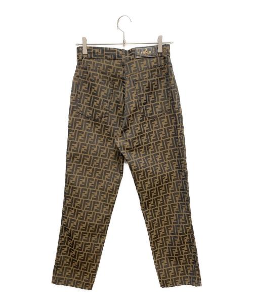 FENDI JEANS（フェンディ ジーンズ）FENDI JEANS (フェンディ ジーンズ) ズッカ柄ジャガードパンツ ブラウン サイズ:SIZE W29の古着・服飾アイテム