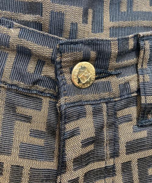 FENDI JEANS（フェンディ ジーンズ）FENDI JEANS (フェンディ ジーンズ) ズッカ柄ジャガードパンツ ブラウン サイズ:SIZE W29の古着・服飾アイテム