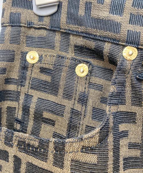 FENDI JEANS（フェンディ ジーンズ）FENDI JEANS (フェンディ ジーンズ) ズッカ柄ジャガードパンツ ブラウン サイズ:SIZE W29の古着・服飾アイテム