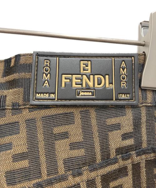 FENDI JEANS（フェンディ ジーンズ）FENDI JEANS (フェンディ ジーンズ) ズッカ柄ジャガードパンツ ブラウン サイズ:SIZE W29の古着・服飾アイテム