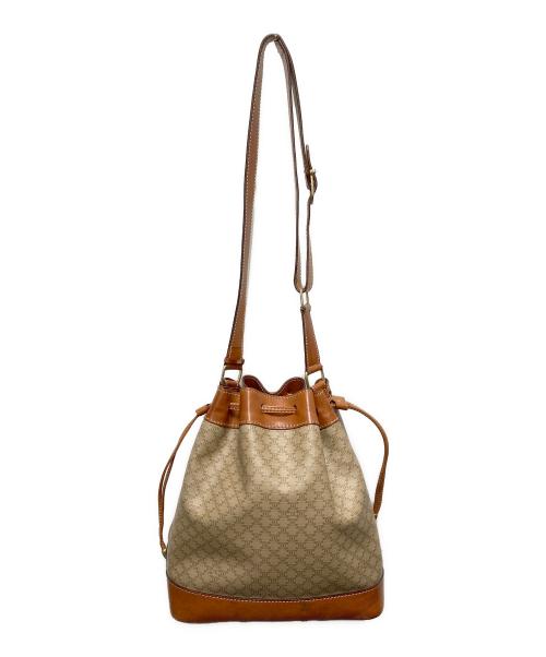 CELINE（セリーヌ）CELINE (セリーヌ) 巾着ショルダーバッグ ベージュの古着・服飾アイテム