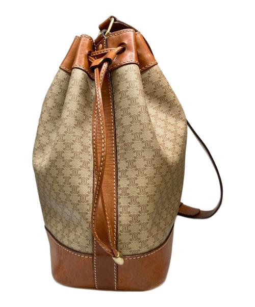 CELINE（セリーヌ）CELINE (セリーヌ) 巾着ショルダーバッグ ベージュの古着・服飾アイテム
