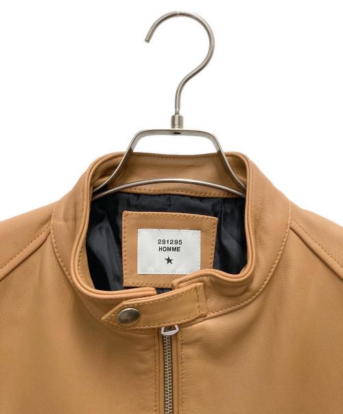 291295=HOMME（ニーキューイチニーキューゴオム）291295=HOMME (ニーキューイチニーキューゴオム) レザージャケット ブラウン サイズ:SIZE 2 未使用品の古着・服飾アイテム