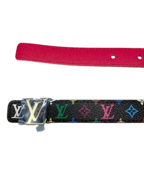 LOUIS VUITTON（ルイ ヴィトン）LOUIS VUITTON (ルイ ヴィトン) レザーベルト　モノグラム　サンチュール・LVイニシャル マルチカラーの古着・服飾アイテム