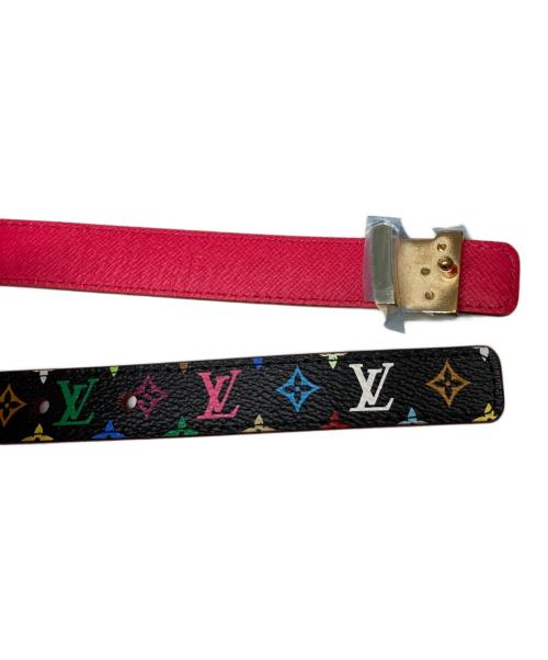 LOUIS VUITTON（ルイ ヴィトン）LOUIS VUITTON (ルイ ヴィトン) レザーベルト　モノグラム　サンチュール・LVイニシャル マルチカラーの古着・服飾アイテム