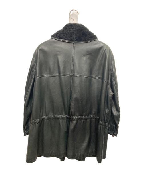 GIANNI VERSACE（ジャンニ・ヴェルサーチ）GIANNI VERSACE (ジャンニ・ヴェルサーチ) レザーコート ブラック サイズ:不明(記載なし)の古着・服飾アイテム